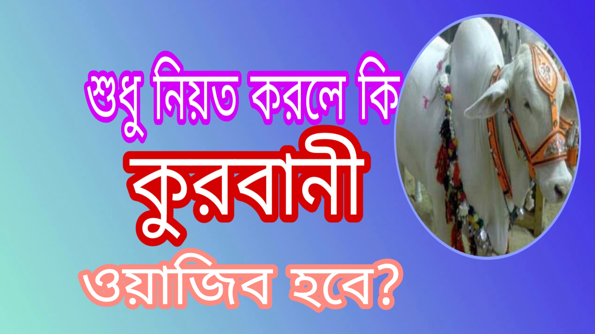 শুধু নিয়ত করলে কি কুরবানী ওয়াজিব হবে