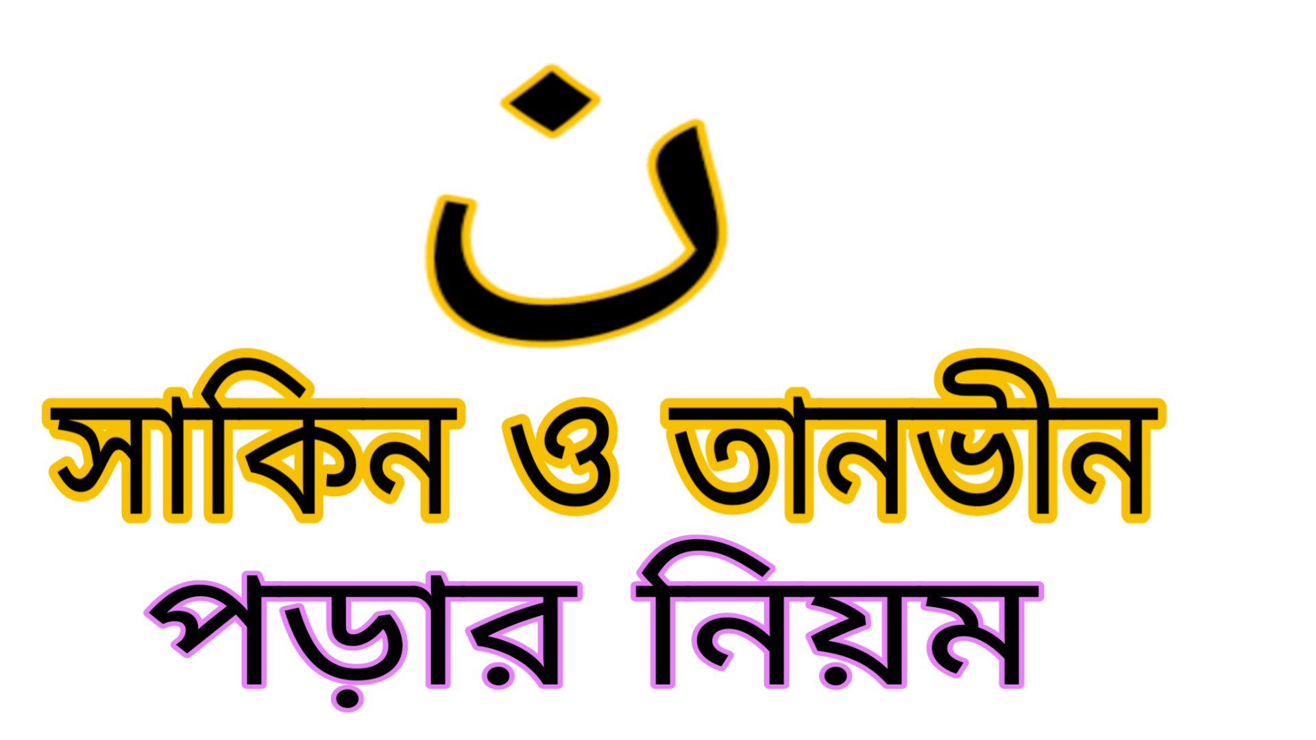 নুন সাকিন ও তানভীন পড়ার নিয়ম