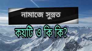 নামাজে সুন্নত কয়টি ও কি কি