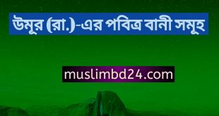 উমূর (রা.)-এর পবিত্র বানী সমূহ